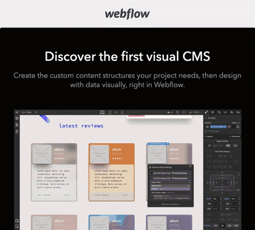 Webflow example of animated gifs in email