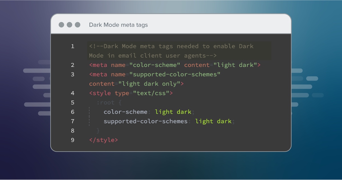 Dark Mode meta tags