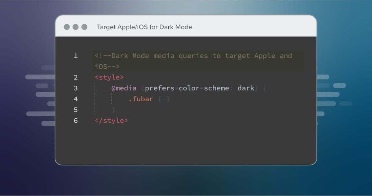 Target Apple/iOS for Dark Mode