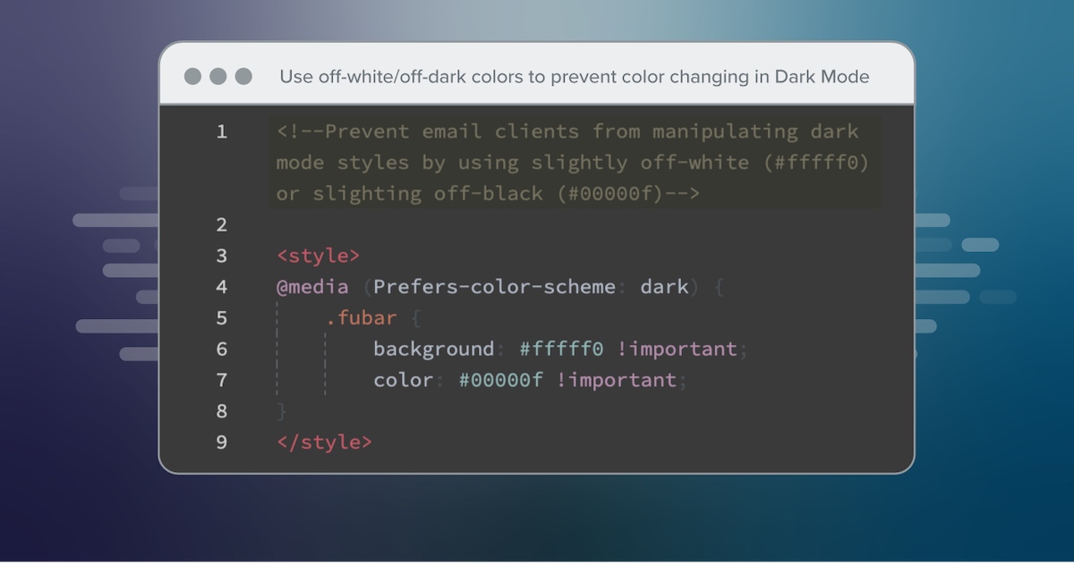 Use off-white/off-dark colors to prevent color changing in Dark Mode
