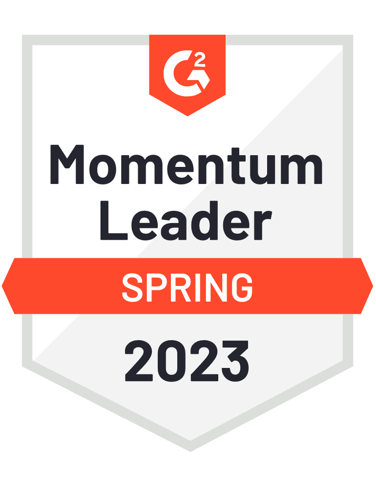 G2 Momentum Leader in Email Marketing Badge
