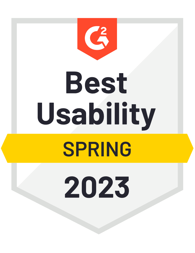 G2 Best Usability in Email Testing Badge